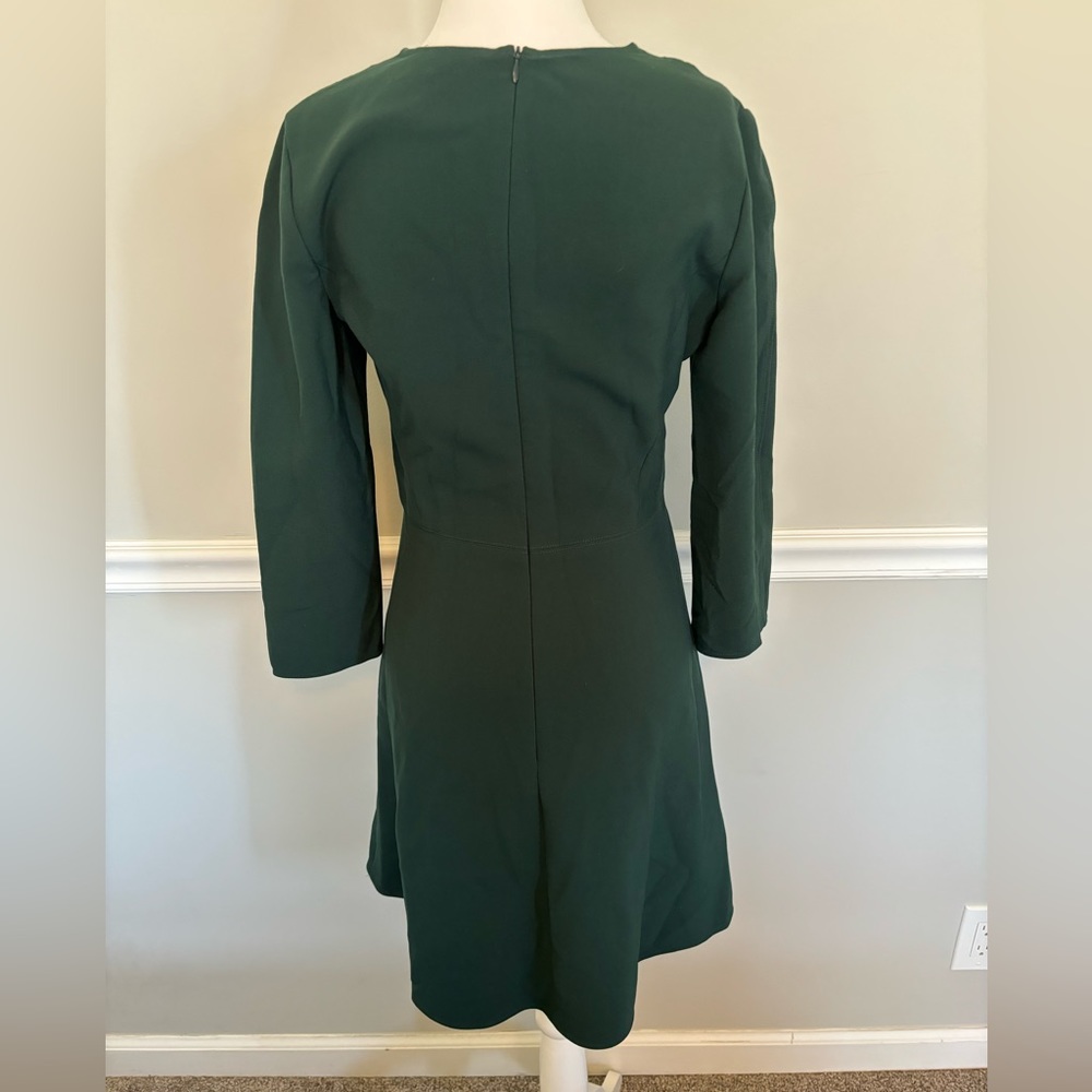 TARA JARMON Green V Neck Mini Dress - Picture 5 of 8